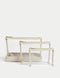 3 Piece Clear Makeup Bag Set
